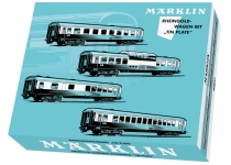 Märklin 40851 - H0 - 4-tlg. Rheingoldwagen-Set Tin Plate, DB, Ep. III